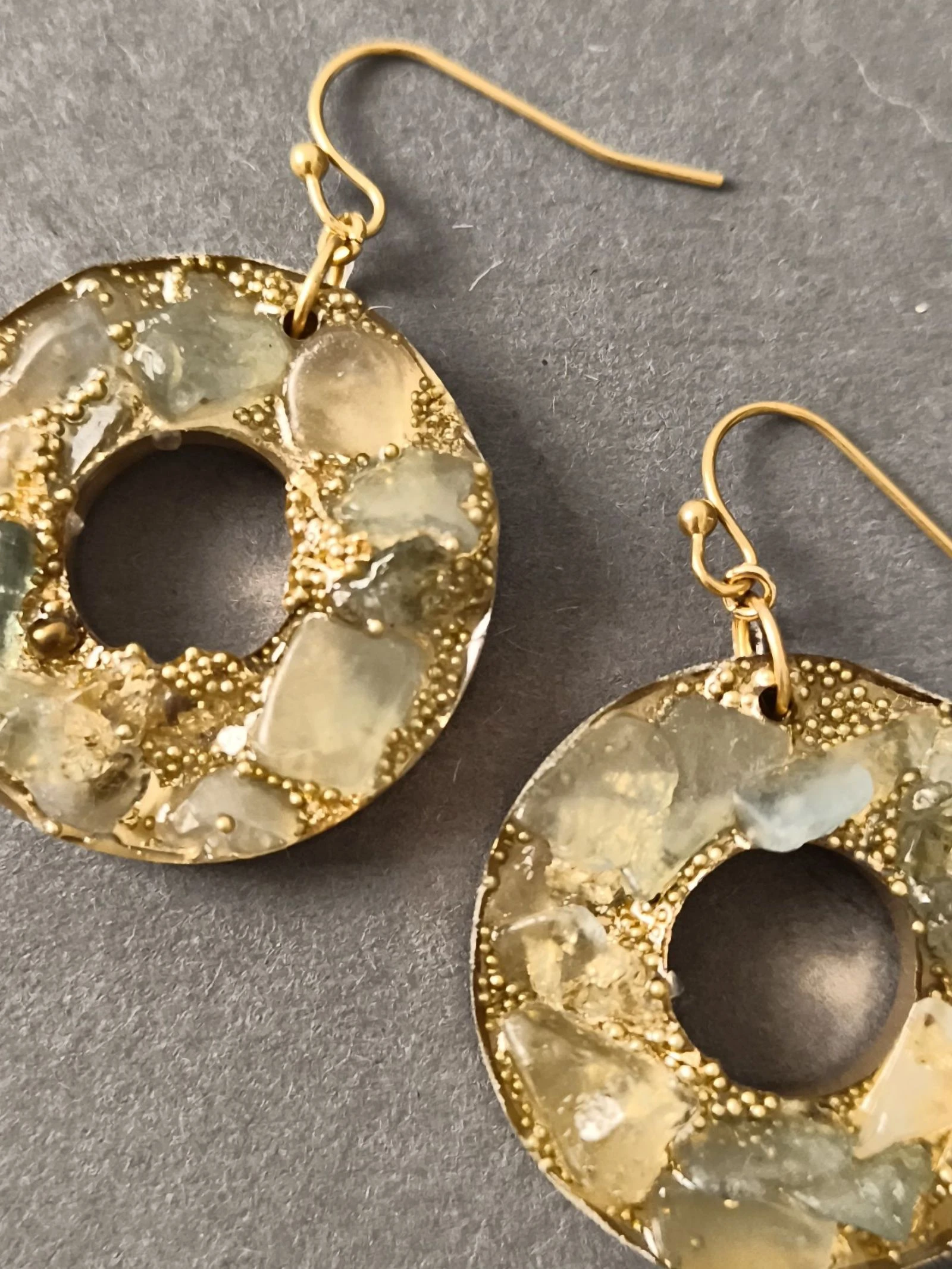 Boucles d'oreilles aigue marine 